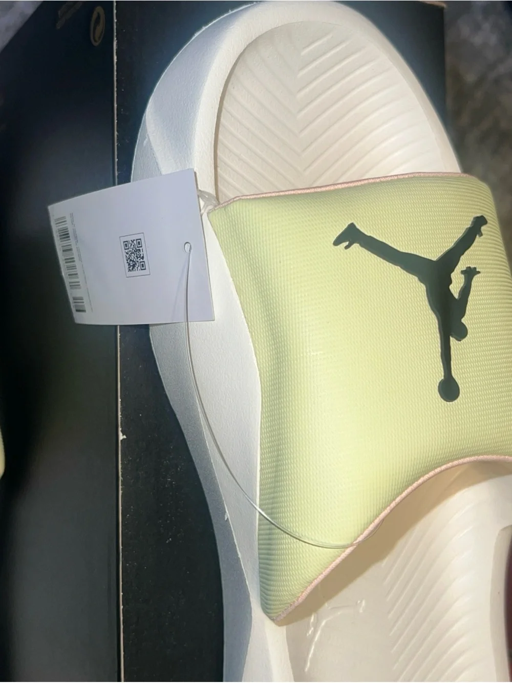 Jordan Franchise Slides MENS SZ  12 Luminous Green/Sail/Crimson Tint NEW IN BOX